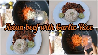 Asian beef with garlic rice recipe | By candid cooking