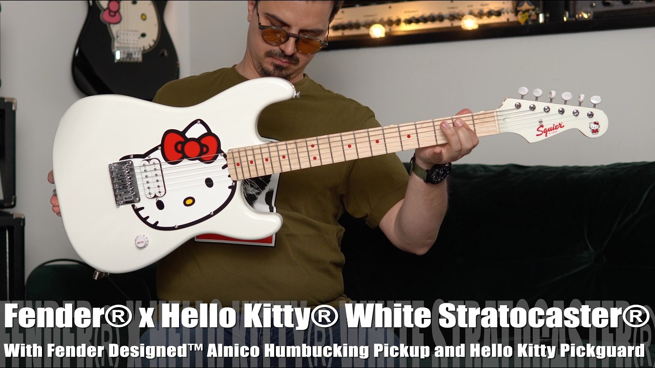 Old vs New Fender X Hello Kitty Stratocaster - YouTube