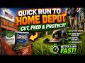 Home Depot & Harbor Freight Run Plus Grass Cut & Throw Down of Fert, Milo and Scott's Disease X.