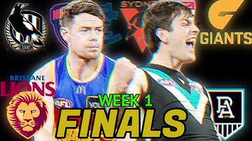 Week 1 AFL Finals Predictions (2023)
