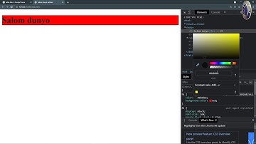 Frontend. 5-dars. Cssga kirish, displeylar va ranglar