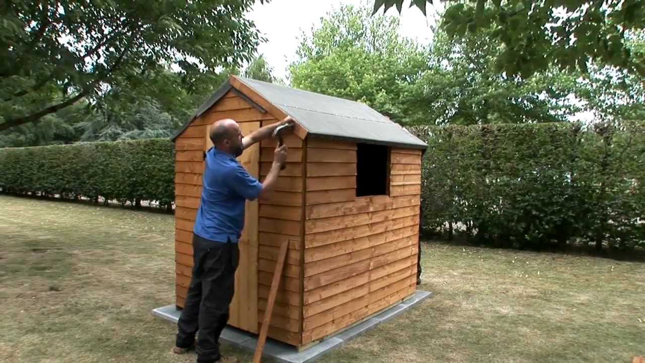 how to fix a felt roof to a garden shed - youtube