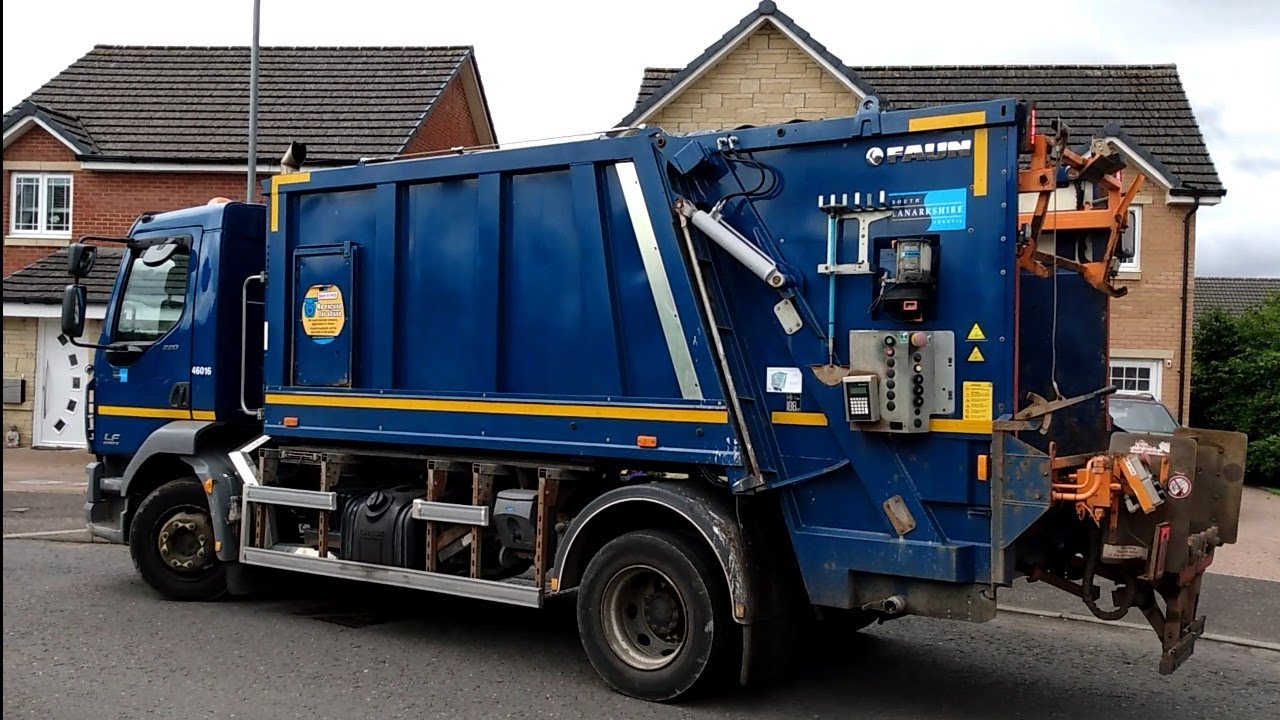 Faun Variopress Bin Lorry Collecting Recycling - YouTube