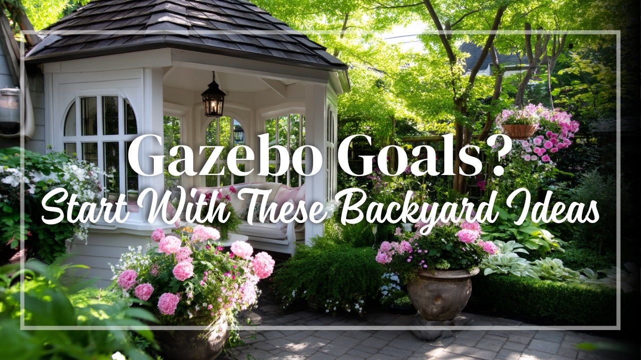 Gazebo Courtyard Retreat 🌸 | Small Backyard Ideas for Relaxed, Romantic Garden Style