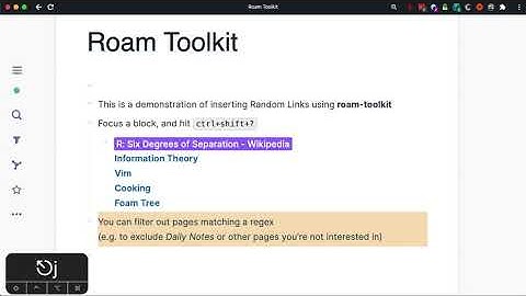 Roam Research [roam-toolkit] - Insert Random Page
