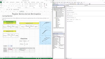 Conv Finite Difference Approximation of 1st Derivative - EXCEL/VBA