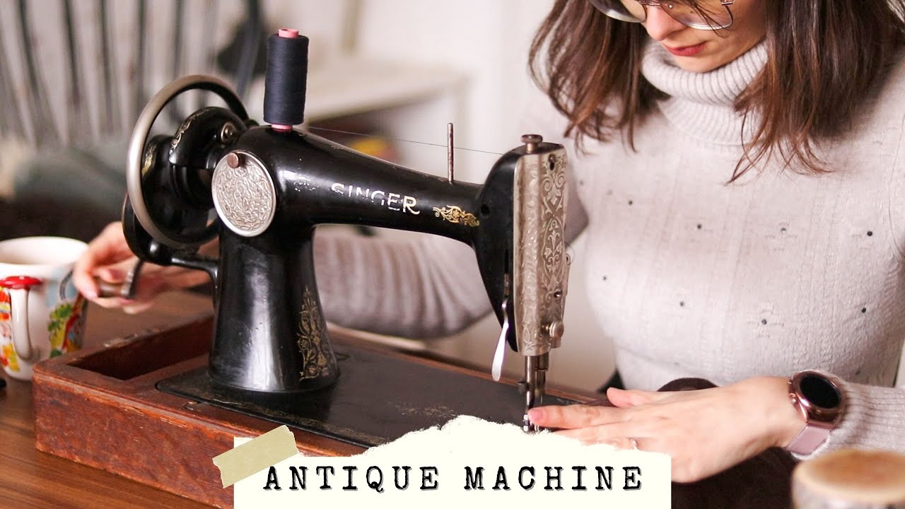 Using a hand crank sewing machine - Home and Geek