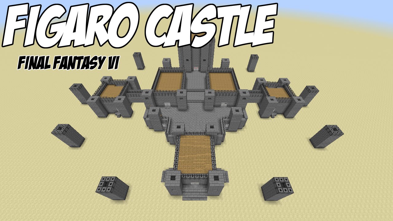 Figaro Castle in #Minecraft, from Final Fantasy VI (FF3 in the US). 