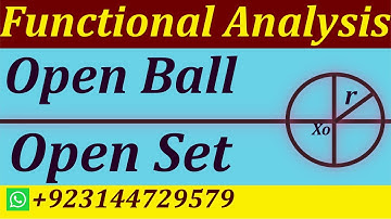 Open Ball and Open Set in metric space with graphical representation || open sphere||.