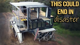 It's time to put a ROOFTOP DECK on our CONTAINER HOUSE #roof #build
