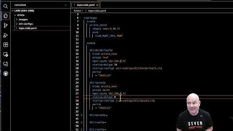 Understand the ContainerLab Topology File for Arista Labs