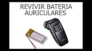 how to revive bluetooth headset battery? (repair headphones)