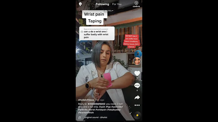 Taping technique for wrist pain Kinesiology tape KT Tape Rocktap