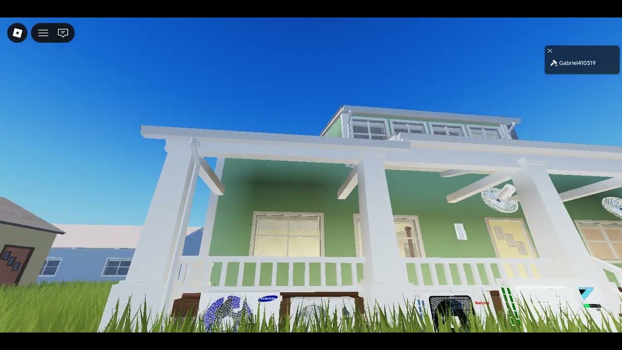 la casa de surburbano con aire acondicionado en roblox