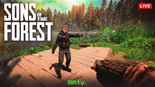 SONS OF THE FOREST! 🤩 l EXPLORING THE NEW ISLAND WITH BITTY AND SQUAD