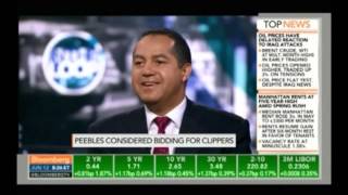 Celebrity R. Donahue Peebles on Bloomberg discussing politics, real estate and Clippers Net Worth