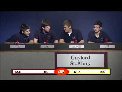 Quiz Central 2012-2013 Gaylord St. Mary vs. North Central Academy