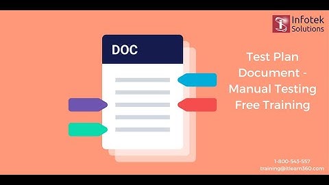 What is a Test Plan document? What are the different types of Test plan? | Manual Testing training