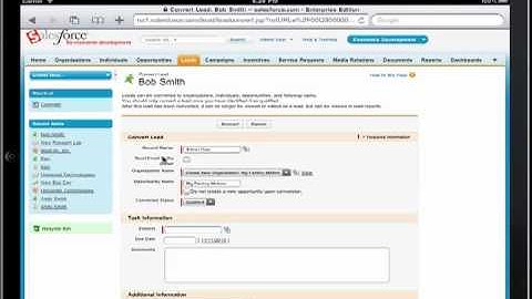 Salesforce iPad - Economic Development Demo