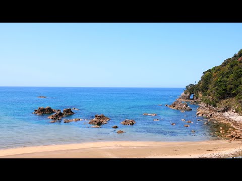 「Japan 1minute Travel」鳥取 岩美 東浜(TOTTORI Iwami)透明度の高い海と白浜がビーチが美しい東浜海岸。この日は海の色がとても美しかった!!