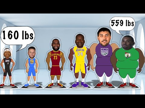The best NBA player at every weight! (NBA Weight Comparison Animation)