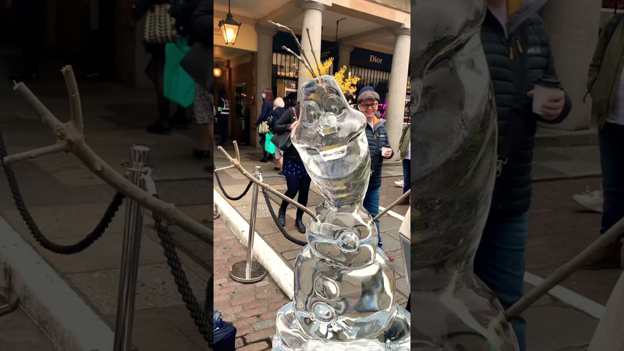 Olaf & Frozen Ice Sculptures London 2021 YouTube