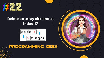Delete an array element at index 