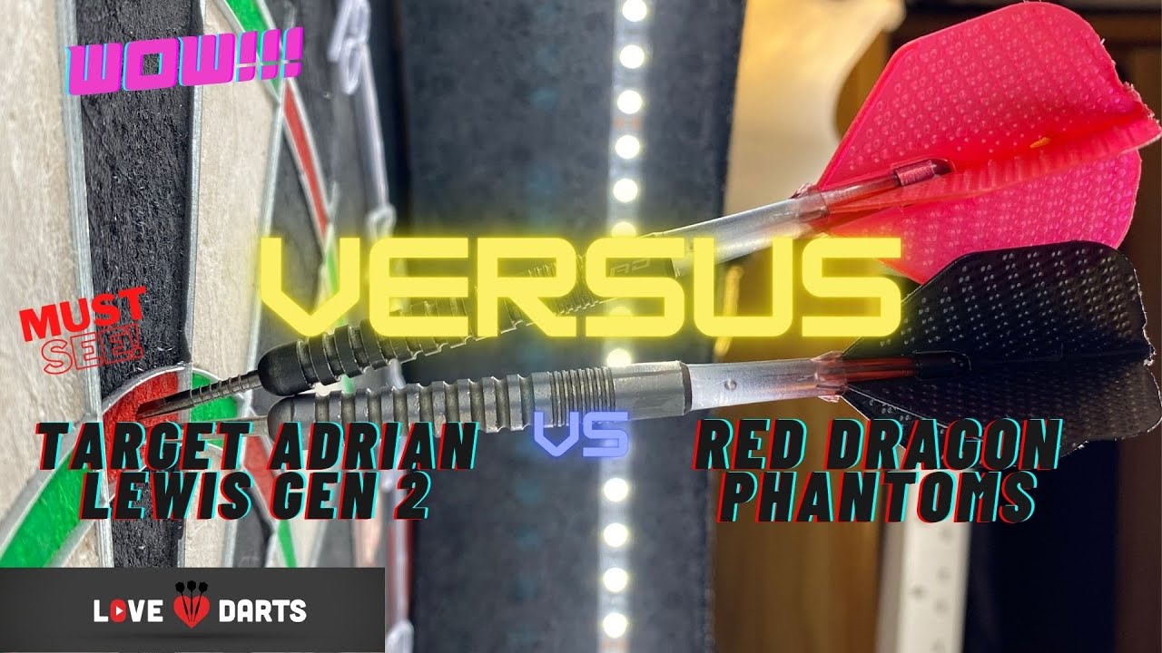 LoveDarts Target Adrian Lewis Generation 2 darts VERSUS Red Dragon