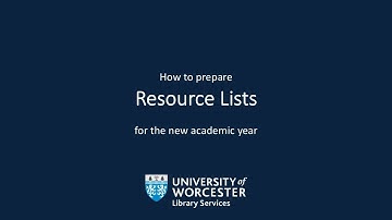 How to prepare resource lists for the new academic year