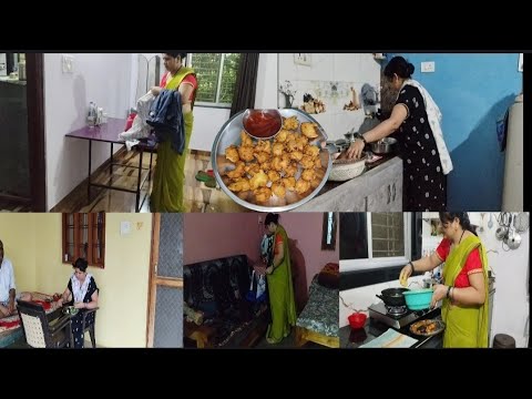 🌼मायके से ससुराल तक की दिनचर्या🏡 घर की हालत देखकर मूड खराब 😱बारिश के मौसम में बेसन प्याज के पकोड़े😋