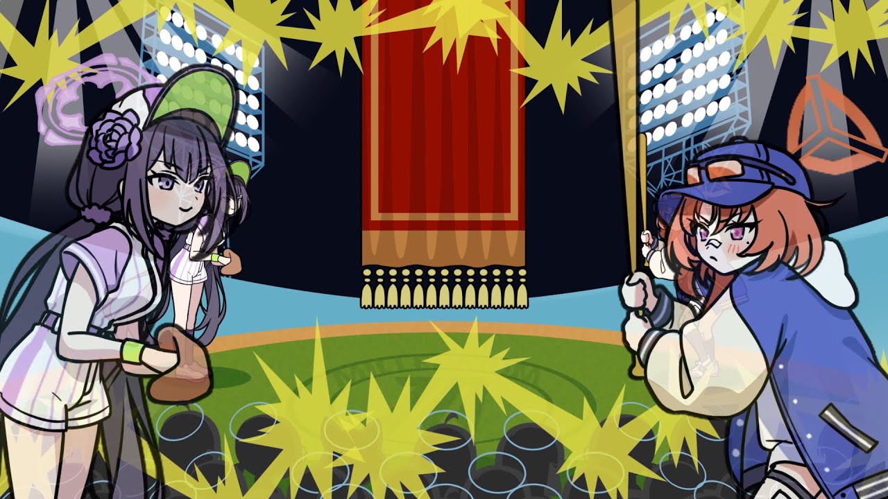 【リズム天国×ブルアカ】レイのバッティングショー【野正レイ/乙花スミレ/？？？】