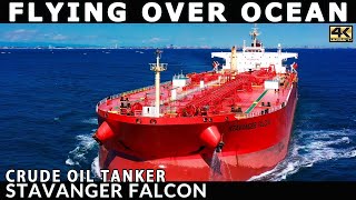 Beautiful Crude OIL Tanker in motion | Stavanger Falcon | Flying Over Ocean | DJI Mavic 2 Pro screenshot 1