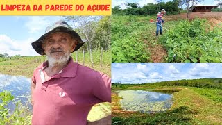 Limpeza da Parede do Açude Vejam Como Ficou +Colheita de Milho 🌽 Dia de Trabalho Abençoado