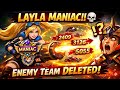 Layla Got MANIAC! 😱 Enemy Team Melted in Seconds | Insane Damage MLBB
