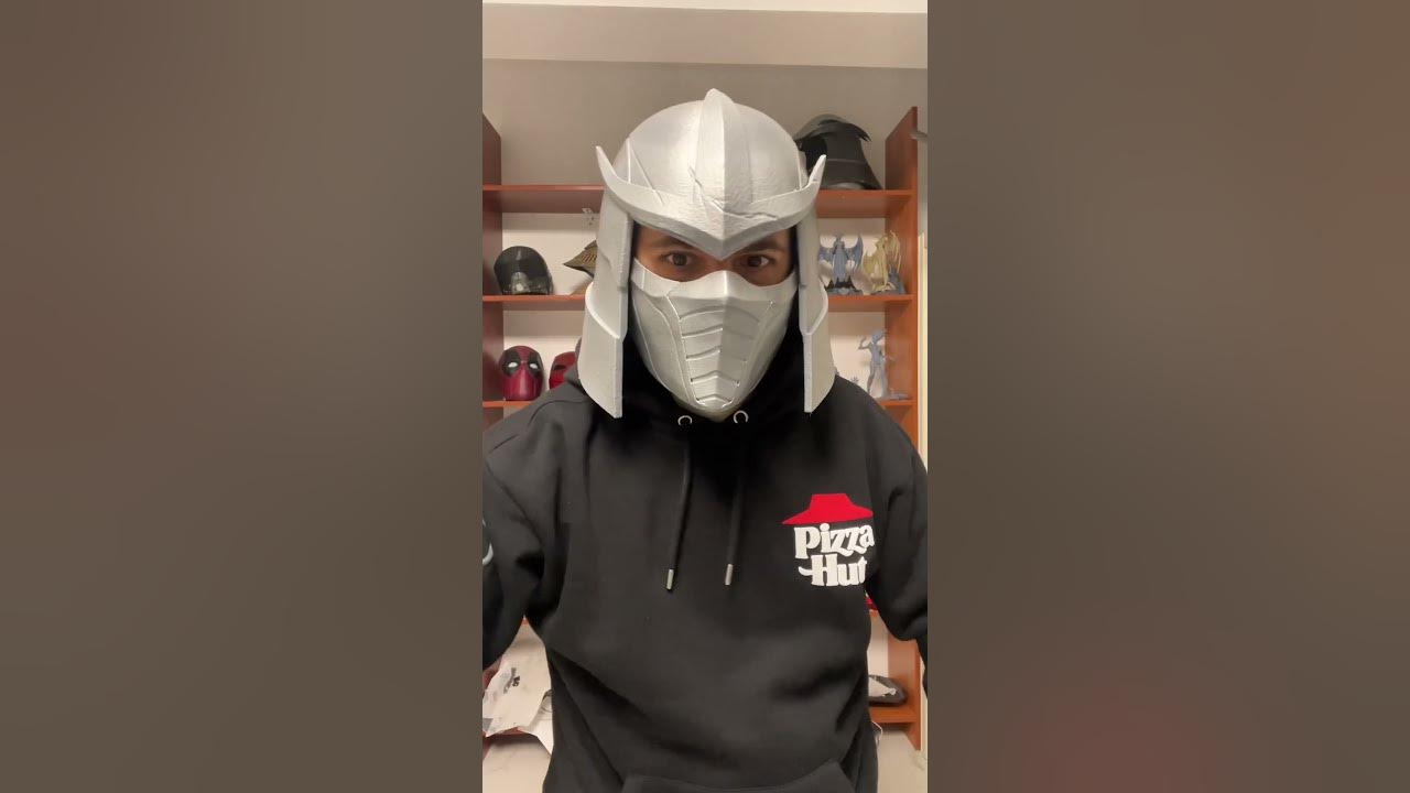 Shredder helmet 3d print with Flsun v400 and Esun pla+. File from Yosh