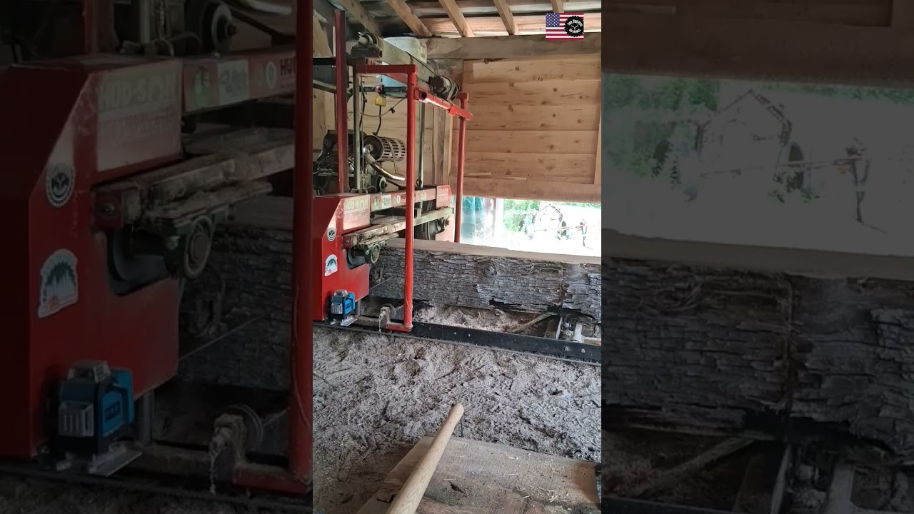 First run on our new carbide band saw blades. #twobrothersoutdoors #adirondacks #hudsonsawmill