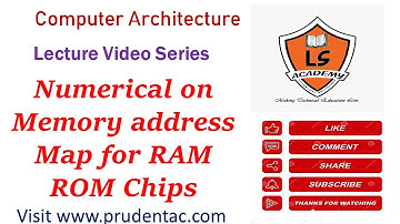 Numerical on Memory address Map for RAM ROM Chips | RAM |ROM |COA Lecture series