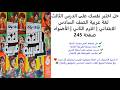 حل اختبر نفسك على الدرس الثالث لغة عربية الصف السادس الابتدائي الترم الثاني الأضواء صفحة 245