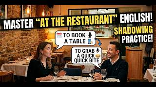 English Shadowing Practice | A2 At The Restaurant| Natural Pronunciation & Improved Speaking Skills