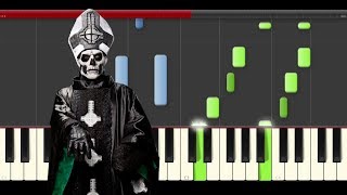 Video thumbnail of "Ghost Ritual piano midi tutorial sheet partitura cover song how to play"