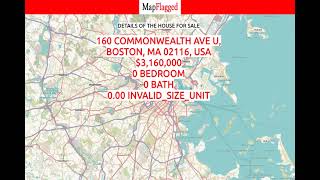 MA,US | Buy house at 160 Commonwealth Ave U, Boston, MA 02116, USA | Boston, USA | MapFlagged