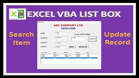 List Box in Excel VBA