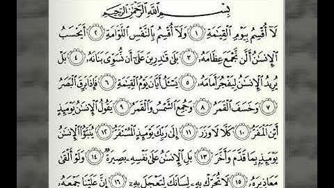 سوره القيامه القارئ الشيخ سعد الغامدي Surat Al-Qiyamah