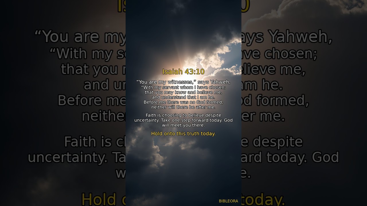 📖 HOLY BIBLE: Strengthen Your Faith | Isaiah 43:10 #shorts