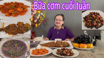 🇺🇸 Bữa Cơm Cuối Tuần Ba Món. Cá Chiên. Tép rang. Dưa Mắm. Khoai Mở