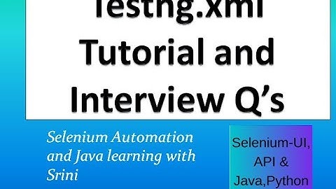 #testng#testnginselenium#InterviewPrep#TestNGInterviewQuestions Testng.xml|TestNG Tutorial