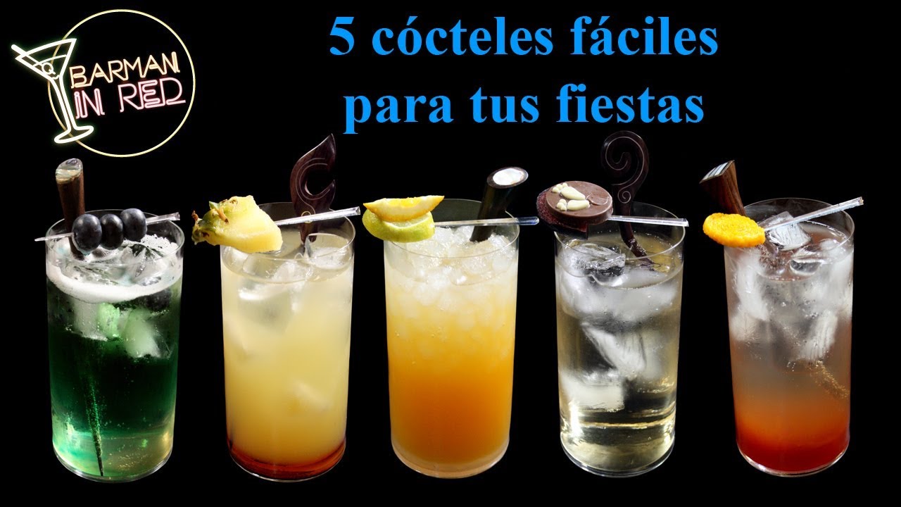 5 COCTELES FÁCILES PARA TUS FIESTAS YouTube