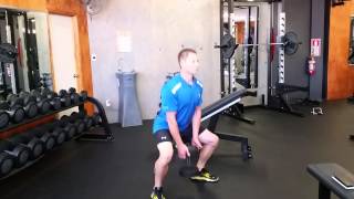 Gavyn Berntsen dumbbell drop squat