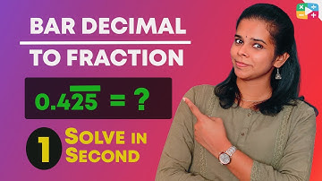 BAR QUESTION TRICK | DECIMAL TO FRACTION | HOW TO CONVERT BAR QUESTIONS TO FRACTION