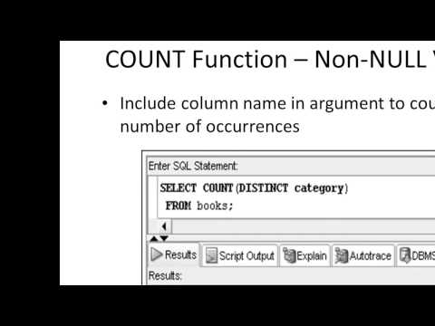 Oracle ch 11 part 2 -Group Functions  thru max